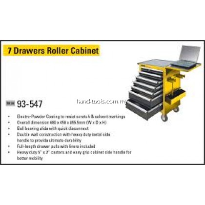 stanley 93-547 7 drawer roller cabinet Size: 676 x 459 x 857 mm stanley 93-547 7 drawer roller cabinet Size: 676 x 459 x 857 mm